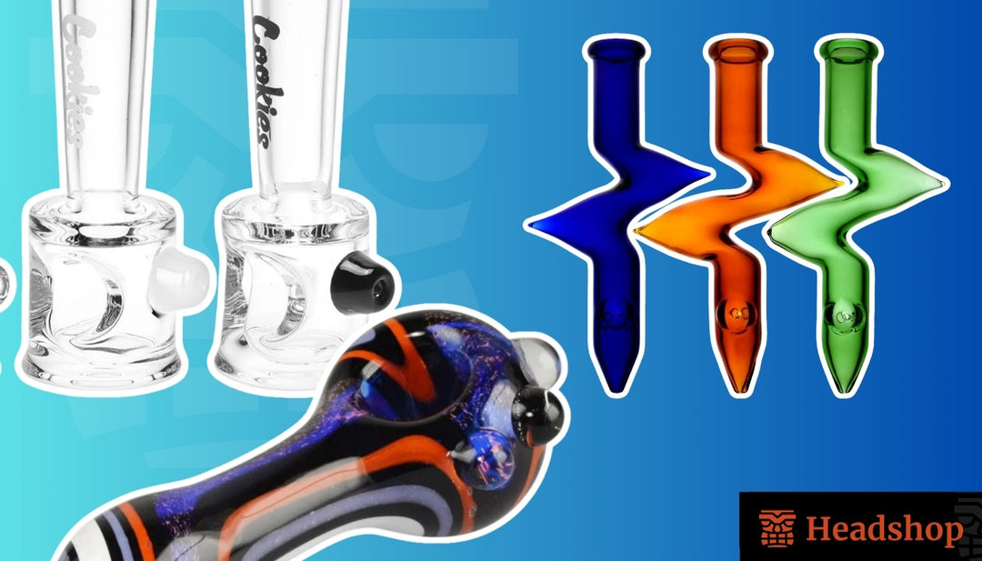 A glass pipe being cleaned with isopropyl alcohol in a well-organized kitchen.