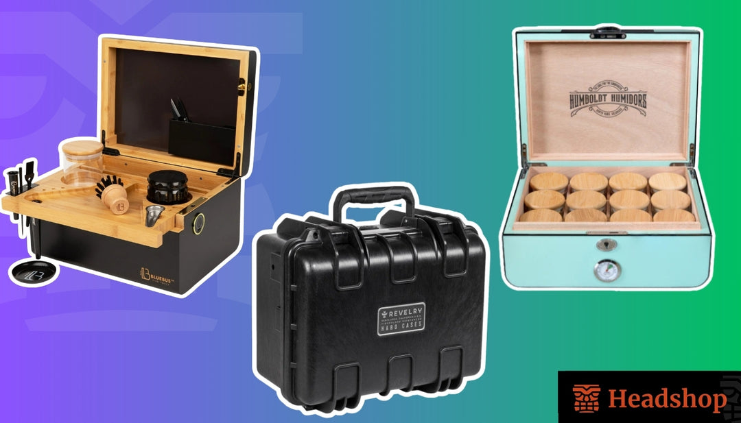 A container of colorful herbs and spices on a wooden shelf.