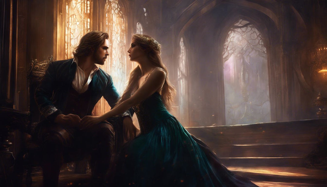 A couple engaging in a serious, intense conversation with deep emotions.