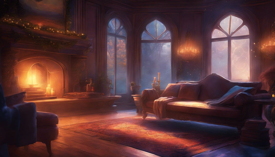 A hand holding a rolled blunt in a cozy living room.