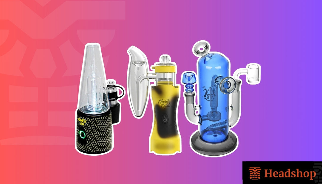 A selection of cannabis concentrates displayed on a modern table.