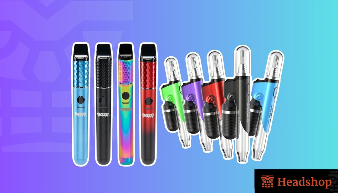 A person cleaning a vape cartridge surrounded by vaping accessories.