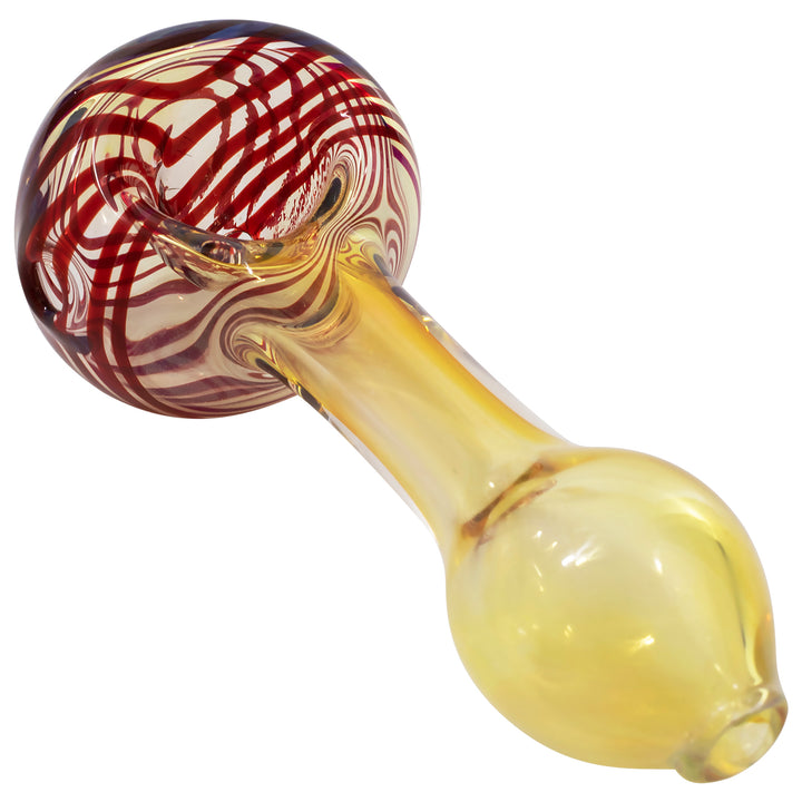 LA Pipes Spiral-Head Color Changing Glass Spoon Pipe - Headshop.com