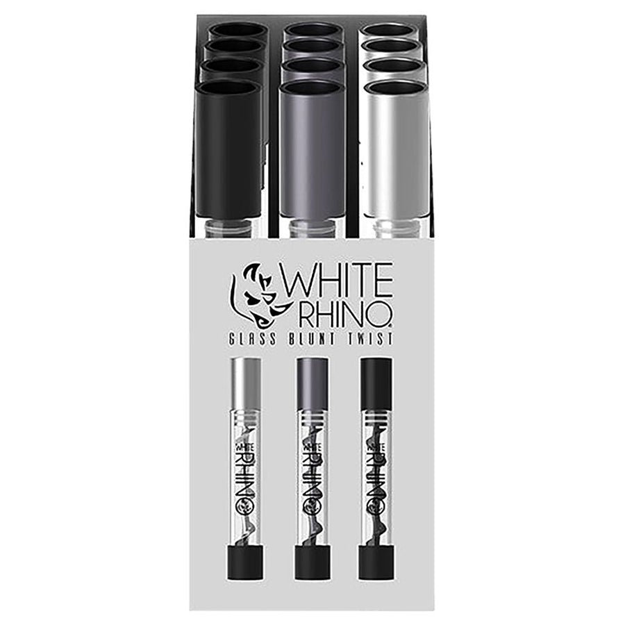 White Rhino Glass Blunt - 3.75" / Assorted Colors 12ct - Headshop.com