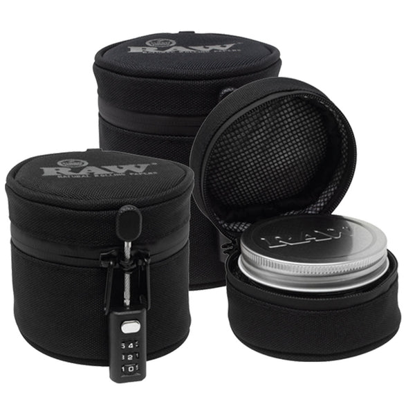 RAW Smell Proof Jar & Cozy w/ Lock RAW Smell Proof Jar & Cozy w/ Lock
