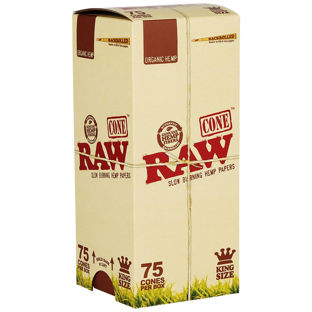 RAW Backrolled Organic Hemp Cones | King Size | 75ct - Headshop.com