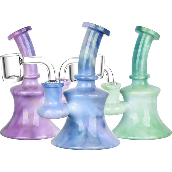 Marbled Tie Dye Mini Glass Dab Rig - 5" / 14mm F Marbled Tie Dye Mini Glass Dab Rig - 5" / 14mm F