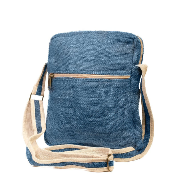 Core Hemp Multi Pocket Crossbody Purse - Himal Blue - Headshop.com