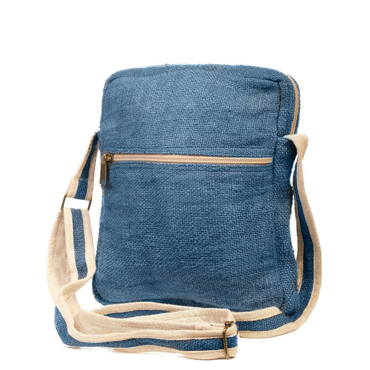 Core Hemp Multi Pocket Crossbody Purse - Himal Blue - Headshop.com