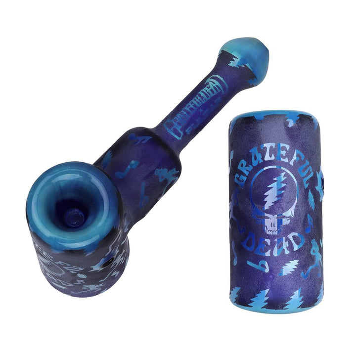 Grateful Dead x Pulsar Ethereal Music Etched Glass Hammer Bubbler - 5" - Headshop.com