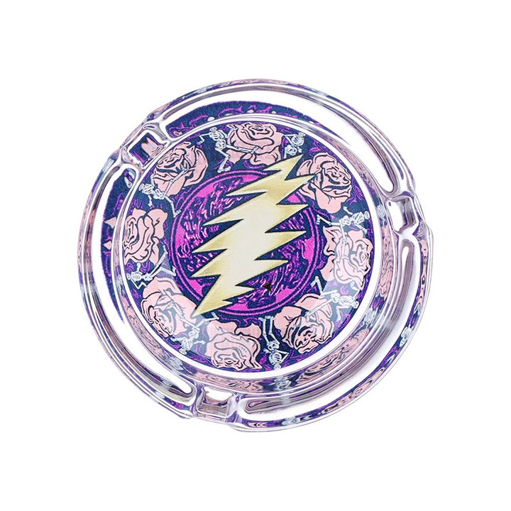 6CT DISPLAY - Grateful Dead x Pulsar V2 Licensed Glass Ashtray - 3.5" / Assorted Designs - Headshop.com
