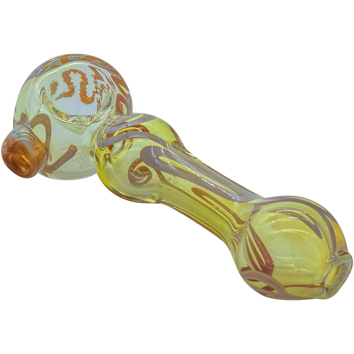 LA Pipes "Painted Warrior Spoon" Glass Pipe - Headshop.com