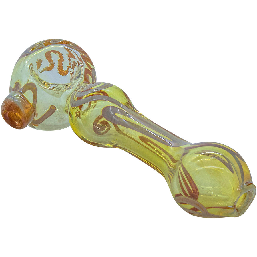 LA Pipes "Painted Warrior Spoon" Glass Pipe - Headshop.com