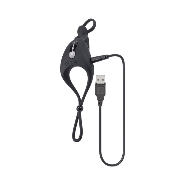 Zero Tolerance Saddle Up Rechargeable Vibrating C-Ring & Girth Enhancer Silicone Black - Headshop.com