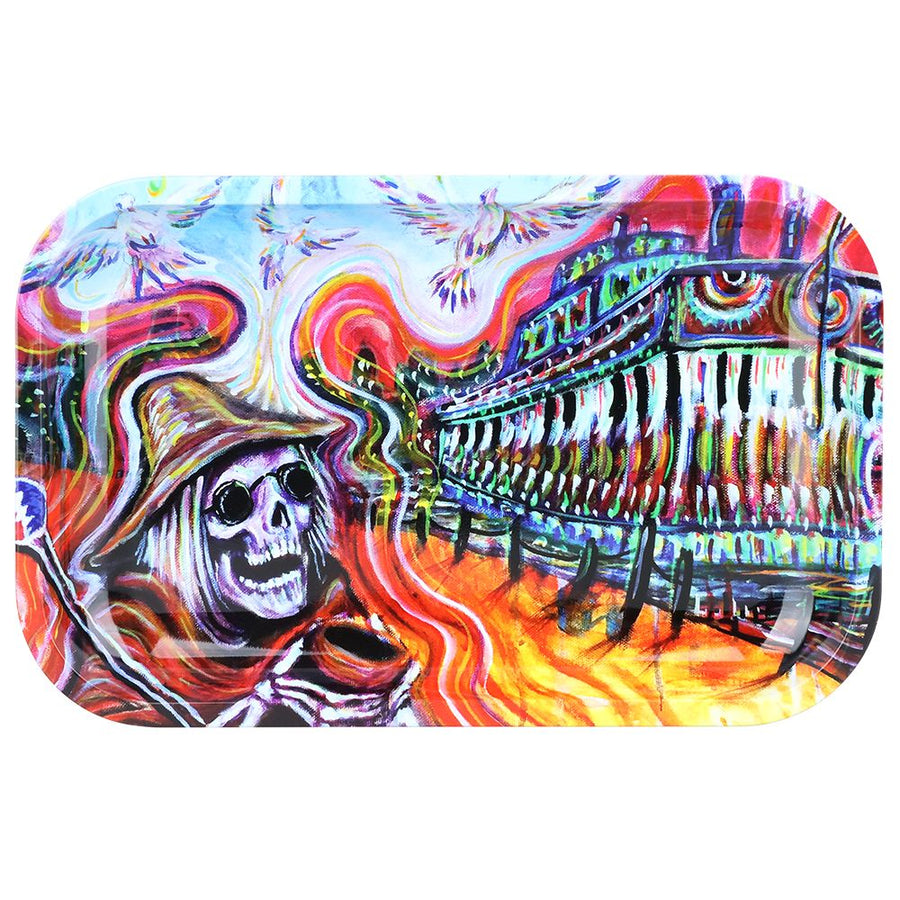 Grateful Dead x Pulsar Metal Rolling Tray - Steamboat / 11" x 7" - Headshop.com