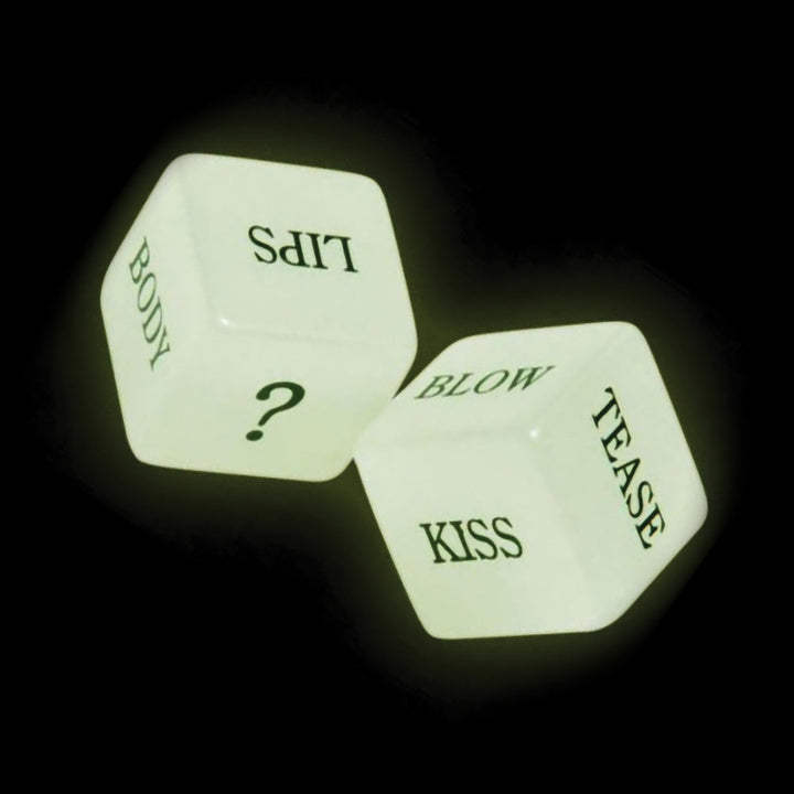 2PC SET - Glow Love Dice - 1"x1" - Headshop.com