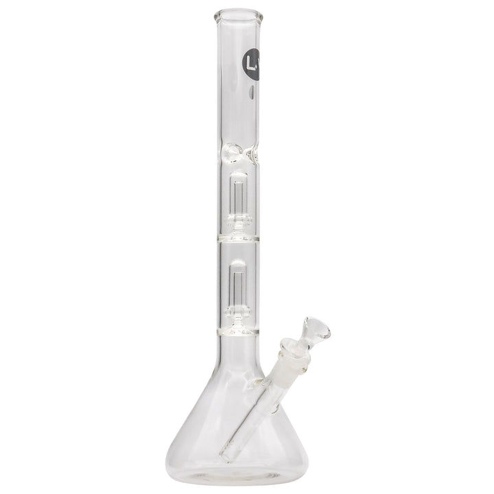LA Pipes Single or Double Showerhead Perc Beaker Bong - Headshop.com