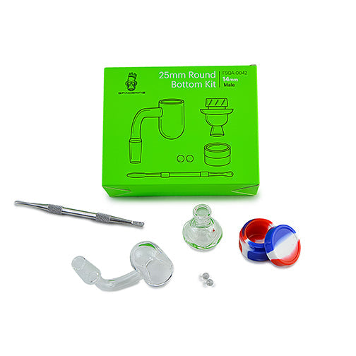 Space King 25mm Round Bottom Banger Kit (Neon Green) - Headshop.com