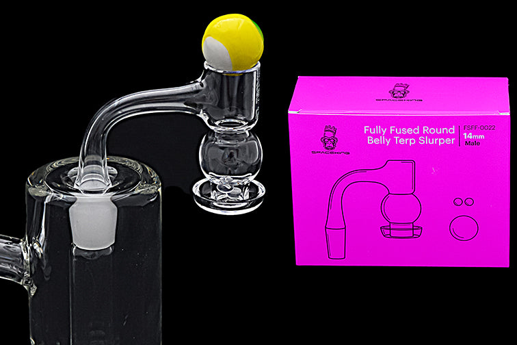 Space King Fully Fused Round Belly Terp Slurper (Purple) - Headshop.com