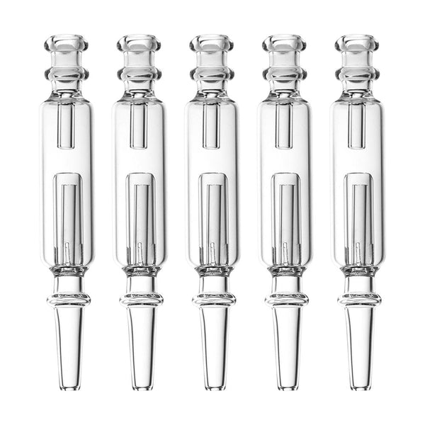 Clear Perc Bubbler Glass Dab Straw - 5.5" 5ct Clear Perc Bubbler Glass Dab Straw - 5.5" 5ct