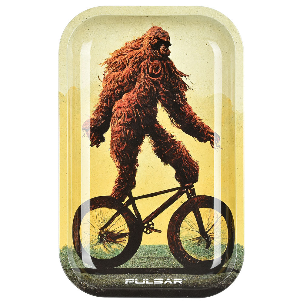 Pulsar Metal Rolling Tray - 11"x7"/Bigfoot Stole My Bike - Headshop.com
