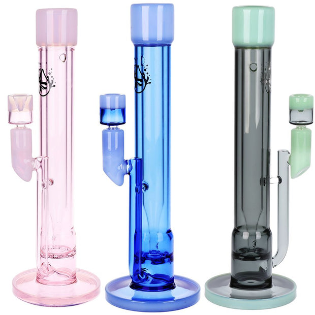 Pulsar Transporter Kicked Straight Tube Glass Water Pipe | 14" | 14mm F