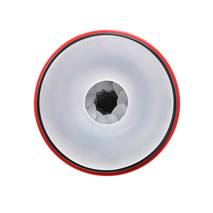 Zero Tolerance Tight Squeeze Rechargeable Vibrating Squeezing Talking Stroker TPE Black/Red - Headshop.com