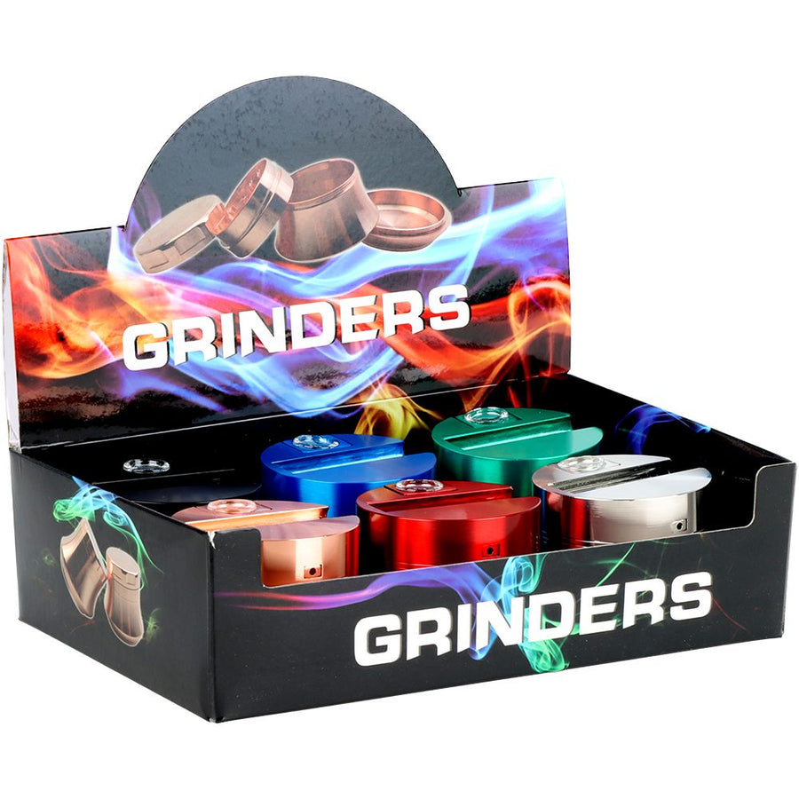 Aluminum Grinder w/ Embedded Pipe - 5pc / 2.75" / 6c6 - Headshop.com