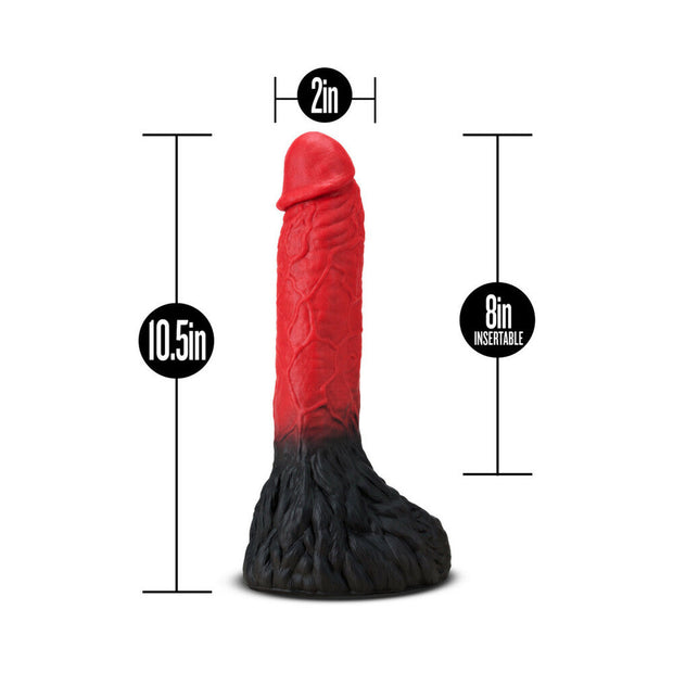 The Realm Lycan 10.5 in. Silicone Lock On Fantasy Werewolf Dildo Red - Headshop.com
