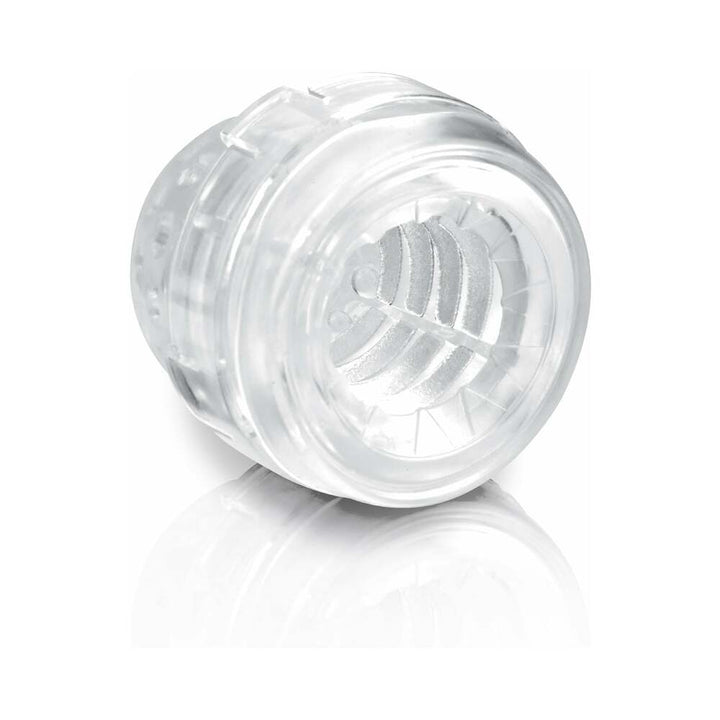 PDX Mega-Bator Pussy Rotating Thrusting Stroker With Suction Cup Clear/White - Headshop.com