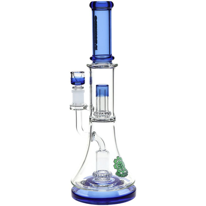 SeshGear Double Showerhead Perc Glass Water Pipe - 13" / 14mm F - Headshop.com
