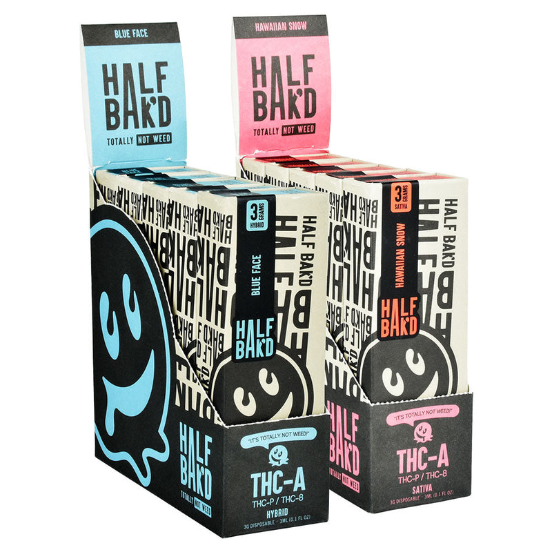 Half Baked THCA Disposable Vape | 3g | 5pc Display - Headshop.com
