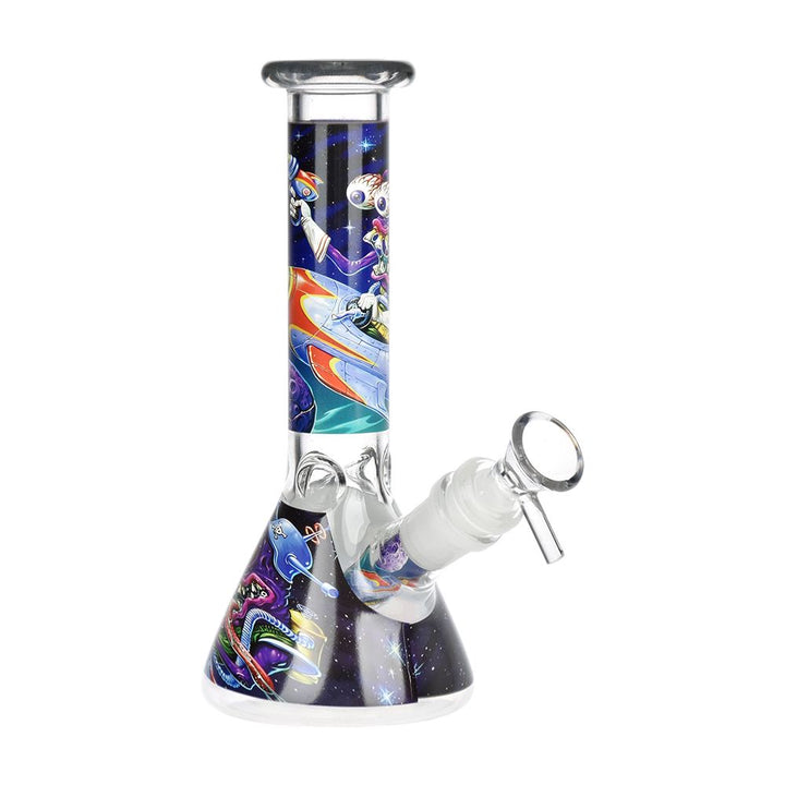 Space Monster Glass Beaker Water Pipe Smoking Set - 7.75" / 14mm F - Headshop.com