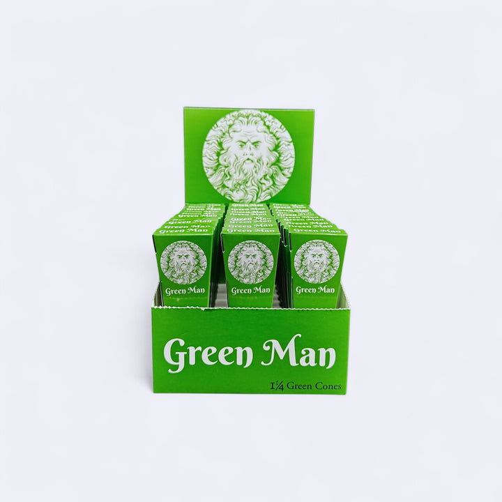 Green Man Green Rice Paper Cones Box - Headshop.com