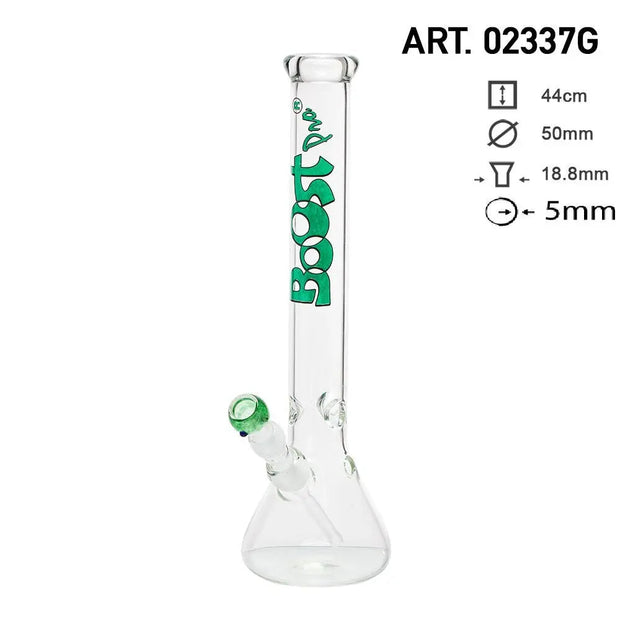 Boost | 17" Green Beaker Base Glass Water Pipe - Headshop.com