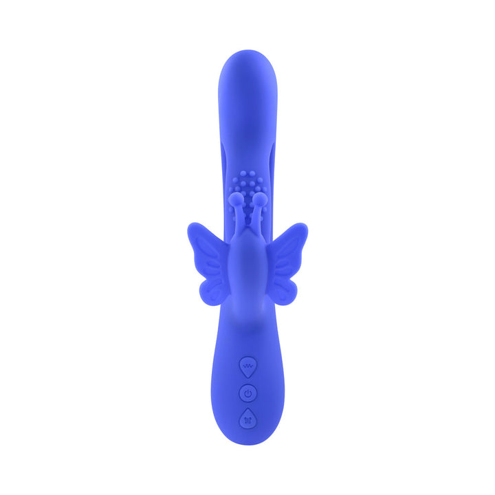 Evolved Butterfly Dreams Rechargeable Dual Stim Vibe Silicone Blue - Headshop.com