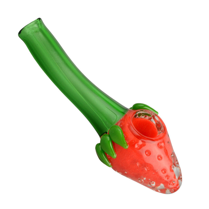 Strawberry Blossom Glass Hand Pipe - 5.5" - Headshop.com