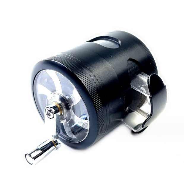 Cloud 8  Hand Crank Grinder with Chamber Window, Collection Drawer 2.5 4 Piece - Headshop.com