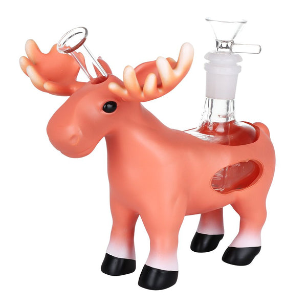 A-Moose Bouche Silicone & Glass Bubbler - 6" / 14mm F A-Moose Bouche Silicone & Glass Bubbler - 6" / 14mm F