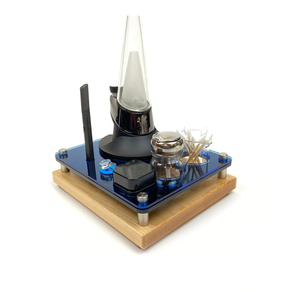 Mini Puffco Dab Rig Station Cleaning Organizer ~ Holds Charger Dock and Hot Knife ~ 8x7, Midnight Blue, Maple ~ for Cannabis Vaporizer Mini Puffco Dab Rig Station Cleaning Organizer ~ Holds Charger Dock and Hot Knife ~ 8x7, Midnight Blue, Maple ~ for Cannabis Vaporizer