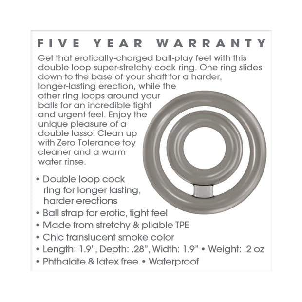 Zero Tolerance Bullseye Dual Ring Cockring Smoke - Headshop.com