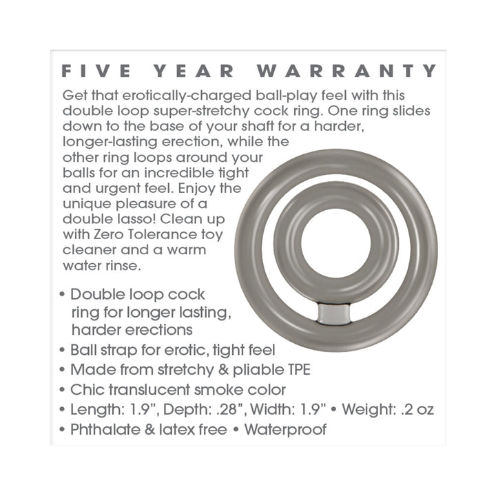 Zero Tolerance Bullseye Dual Ring Cockring Smoke - Headshop.com