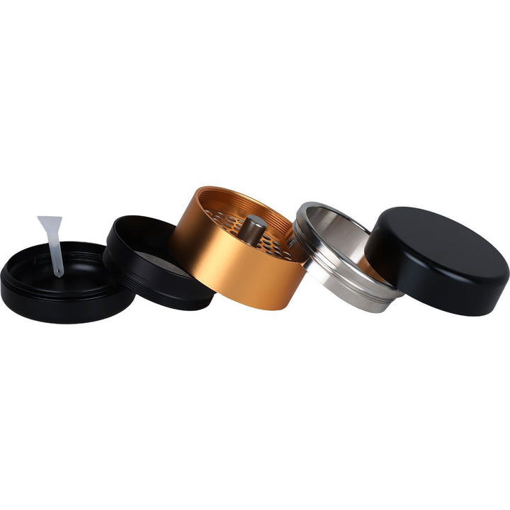 Aluminum Manually Operated Herb Mill - 5pc / 2.5" / Colors Vary - Headshop.com