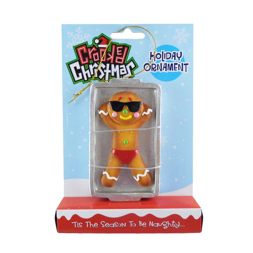 Crooked Christmas Ornament - Gingerbread Just Chillin - Headshop.com