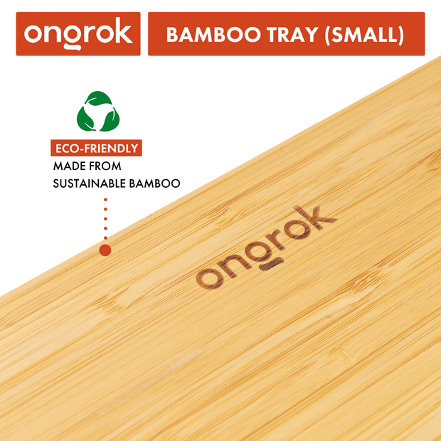 Ongrok Sustainable Small Bamboo Wood Tray - Headshop.com