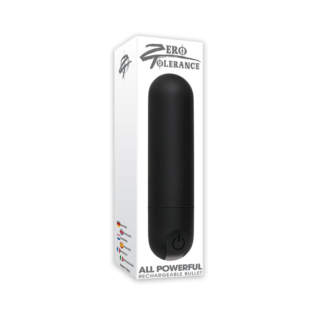 Zero Tolerance All Powerful Rechargeable Bullet Vibrator Black - Headshop.com