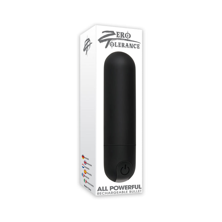 Zero Tolerance All Powerful Rechargeable Bullet Vibrator Black - Headshop.com
