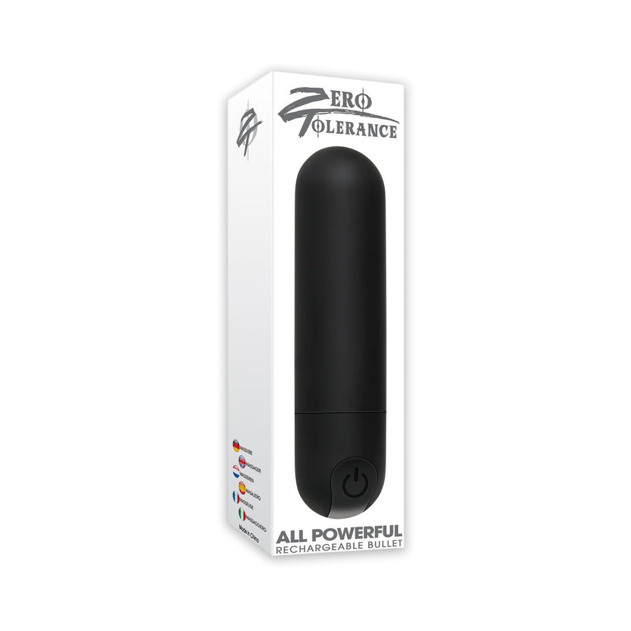 Zero Tolerance All Powerful Rechargeable Bullet Vibrator Black - Headshop.com