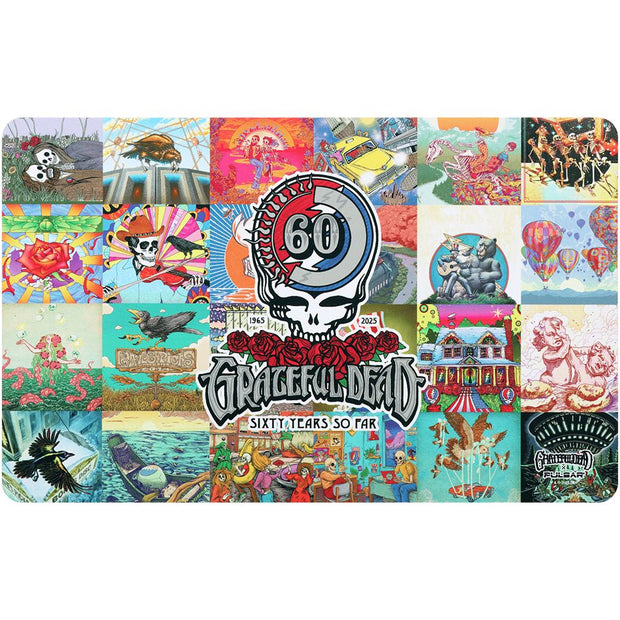 Grateful Dead x Pulsar DabPadz Fabric Top Dab Mat - 60th Anniversarry / 16"x10" - Headshop.com