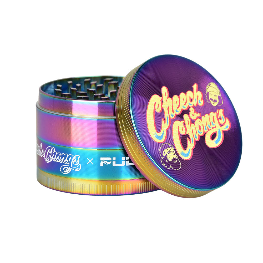 Cheech & Chong's™ x Pulsar Rainbow Metal Grinder | 4pc | 2.5" - Headshop.com